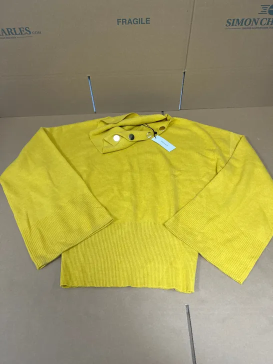 KAREN MILLEN LOOSE FIT JUMPER IN YELLOW SIZE MEDIUM