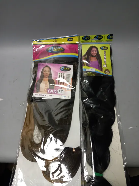 BOX OF APPROX. 20 SEALED OLIVIA HAIR PIECES IN ASSORTED COLOURS AND STYLES 