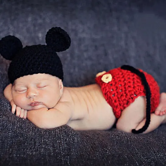 APPROXIMATELY 7 BRAND NEW CROCHET MICKEY MOUSE DRESS UP OUTFIT