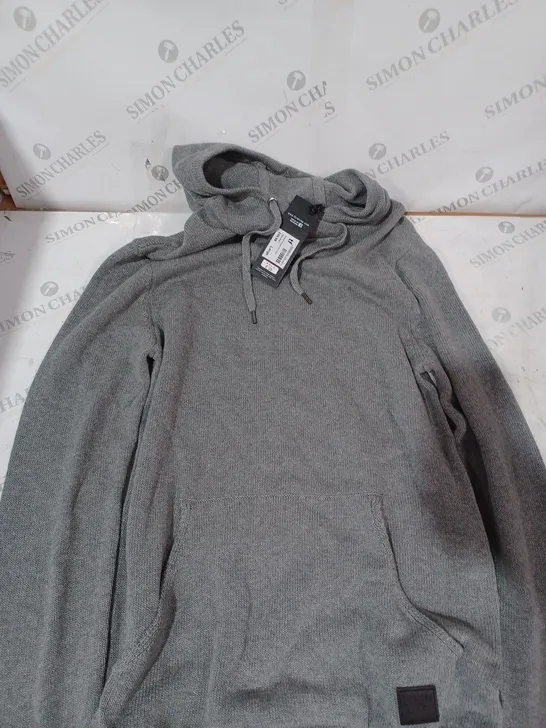 FIRETRAP KNIT HOODIE IN GREY - L