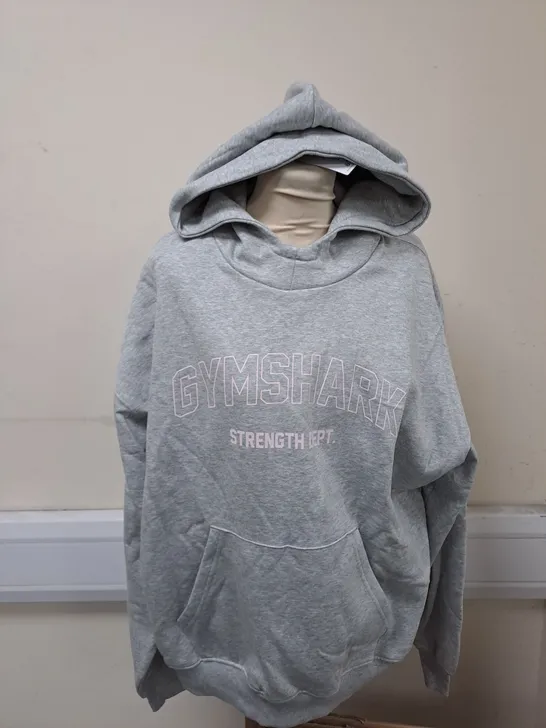 MEDIUM LIGHT GREY GYMSHARK HOODIE 