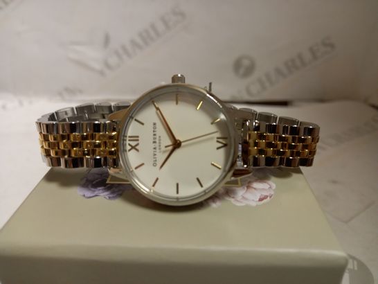 OLIVIA BURTON TWO TONE BRACELET STRAP WATCH