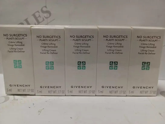 LOT OF APPROX 10 X 5ML GIVENCHY NO SURGETICS LIFTING CREAM FACIAL DE-FINER 