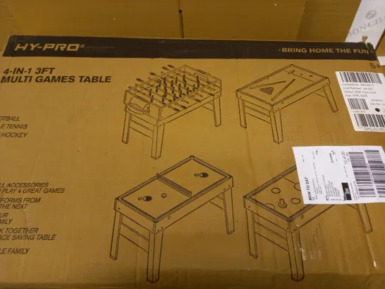 BOXED HY-PRO 3FT 4 in 1 MULTI GAME TABLE RRP £99.99