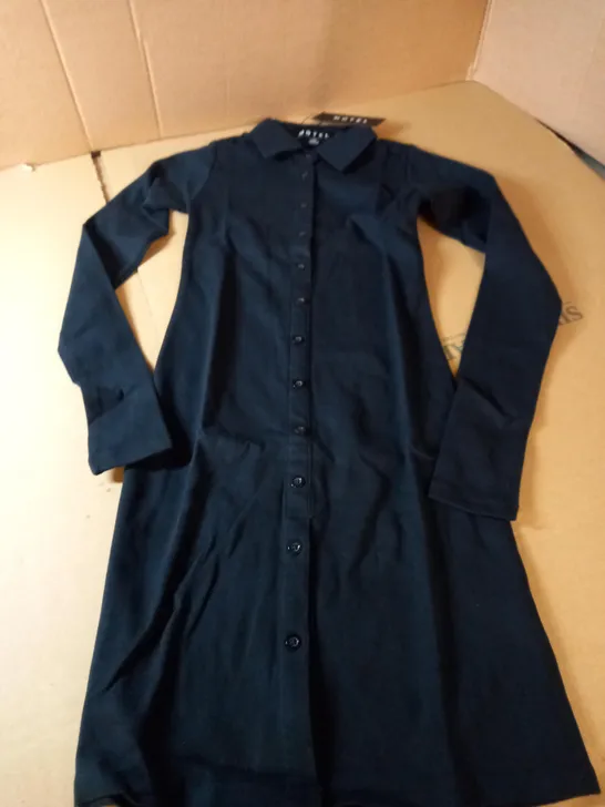 MOTEL BLACK LONG SLEEVED SHIRT DRESS - SIZE S