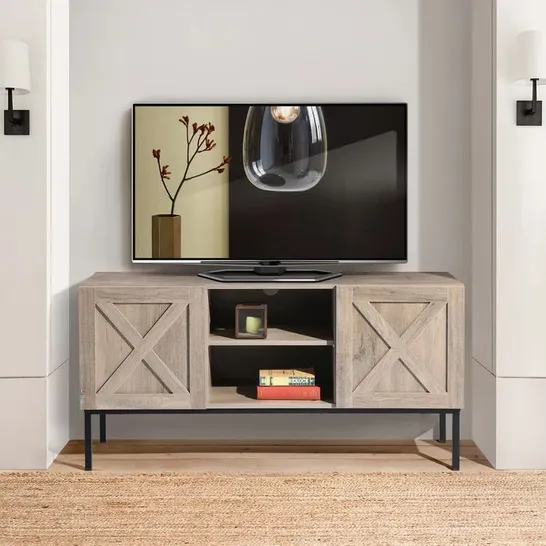 BOXED YAHIR TV STAND FOR TVS UP TO 43" LIGHT OAK 