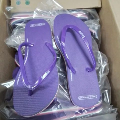 BOX CONTAINING 20 PAIRS OF MEXICO BANDHAS FLIPFLOP/SANDLES SIZE 4UK