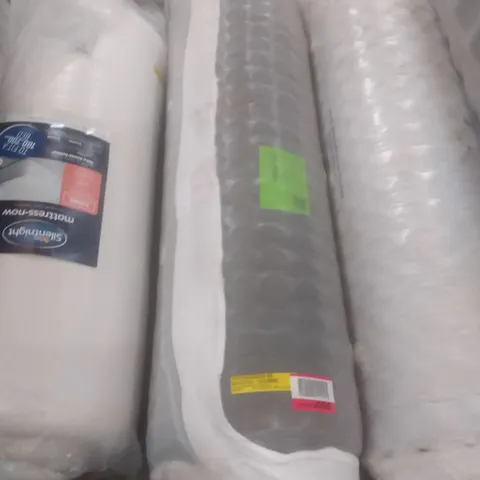 QUALITY BAGGED ROLLED 4' SMALL DOUBLE AIR CONDITIONED POCKET SPRUNG 1000 MATTRESS