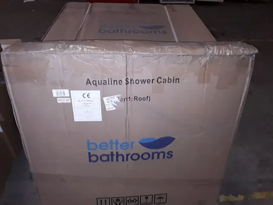 PALLET OF ALKALINE SHOWER CABIN PARTS INCLUDES 5X PART 3 SHOWER TRAY & 1X PART 1 ROOF