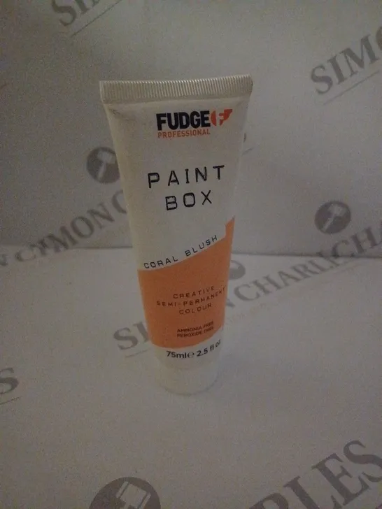 APPROXIMATELY 30 X 75ML FUDGE PAINT BOX CORAL BLUSH CREATIVE SEMI-PERMANENT COLOUR 