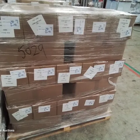 PALLET OF 42 BOXES EACH CONTAINING 27 BOTTLES OF 300ml HAND SANITIZER. 1134 BOTTLES TOTAL