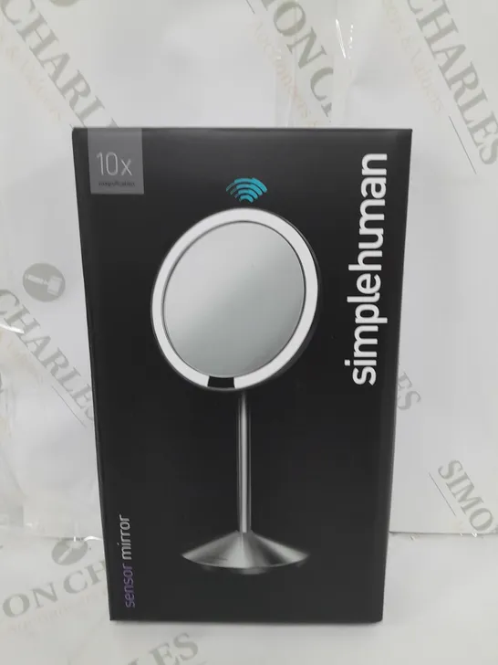 BOXED SIMPLEHUMAN SENSOR MIRROR FOLD BRUSHED 10X MAG