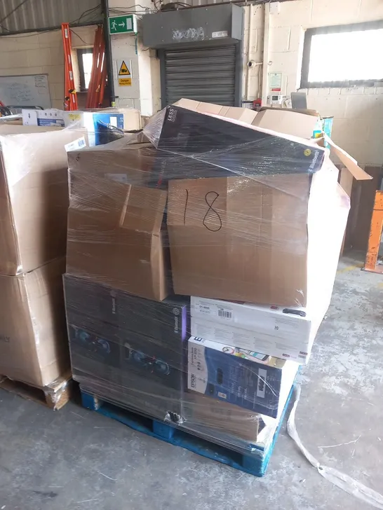 PALLET OF ASSORTED ELECTRICALS AND ACCESSORIES TO INCLUDE; BLUETOOTH PARTY SPEAKER, BLACKWEB SOUNDHOUSE II, CANON PIXMA TS3350 AND INTEMPO KARAOKE PARTY SPEAKER