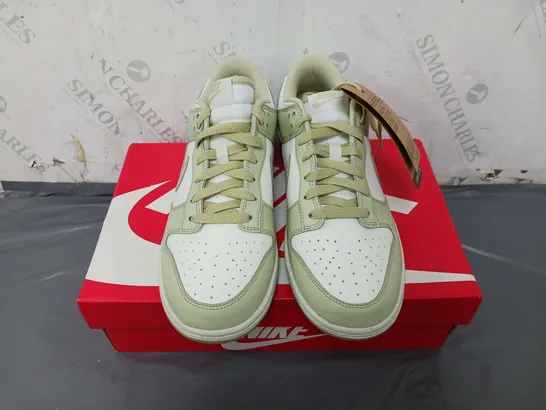 BOXED PAIR OF DUNK LOW NEXT NATURE TRAINERS IN OLIVE SIZE 7