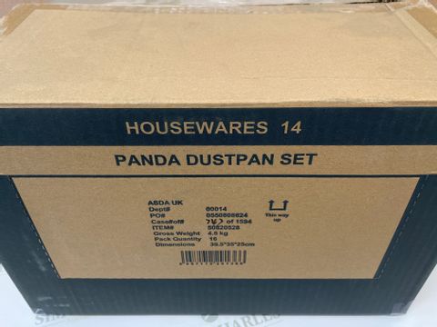 LOT OF APPROXIMATELY 18 BOXES OF 16 BRAND NEW PANDA DUSTPANS
