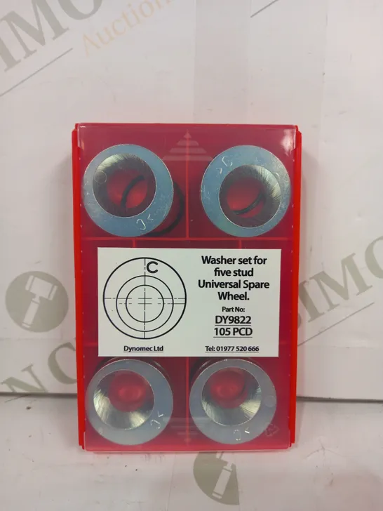 WASHER SET FOR FIVE STUD UNIVERSAL SPARE WHEEL