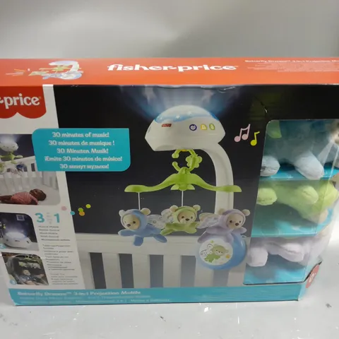 BOXED FISHER-PRICE BUTTERFLY DREAMS 3-IN-1 PROJECTION MOBILE 