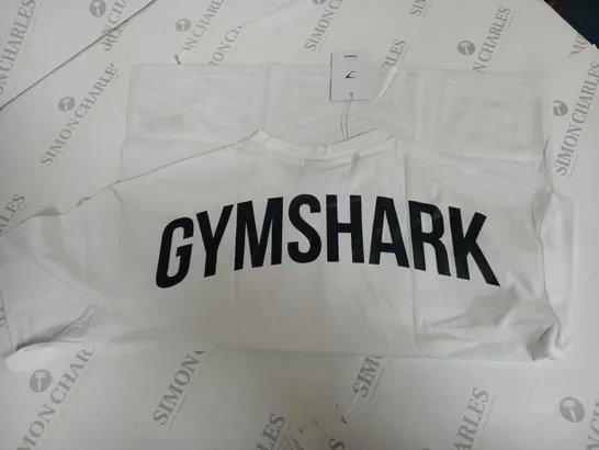 GYM SHARK POWER OVERSIZED T-SHIRT - WHITE - LARGE