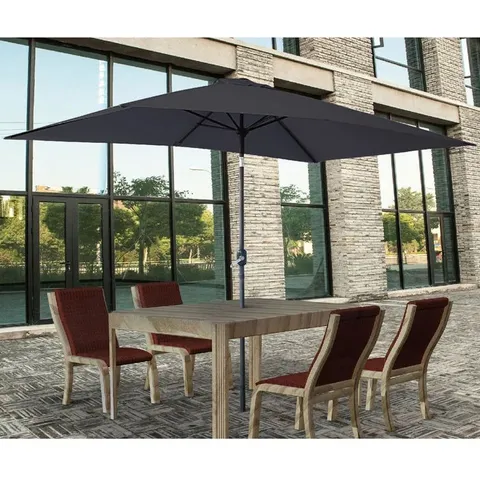 BOXED POPEL 3M X 2M RECTANGULAR TRADITIONAL LACK PARASOL