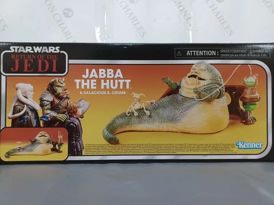 BOXED KENNER STAR WARS RETURN OF THE JEDI JABBA THE HUT & SALACIOUS B. CRUMB COLLECTIBLE FIGURE