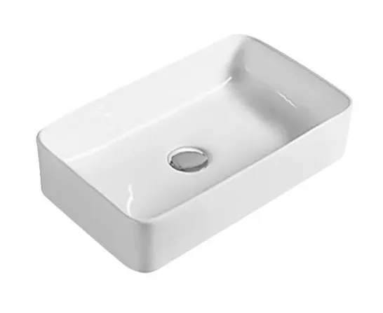 BOXED HUDSON REED VESSELS 520mm L x 340mm W RECTANGULAR WHITE COUNTERTOP BASIN (1 BOX)