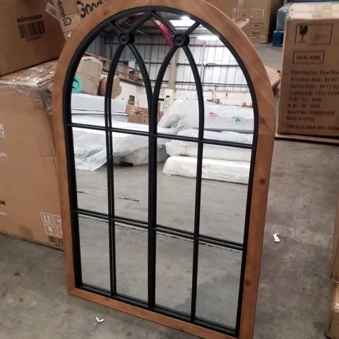 BOXED ARCHED WALL MIRROR