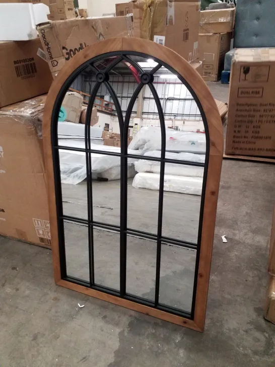 BOXED ARCHED WALL MIRROR