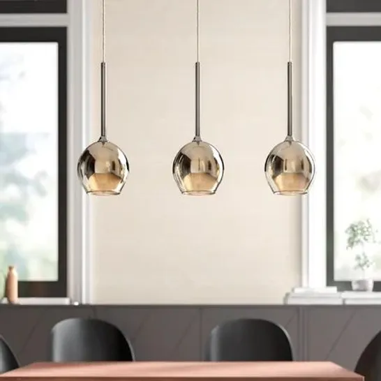 BOXED BUNDA 3-LIGHT KITCHEN ISLAND PENDANT (1 BOX)