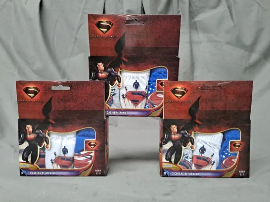 BOX OF APPROXIMATELY 25 ASSORTED UNBRANDED MAN OF STEEL KID'S UNDERWEAR - COLLECTION ONLY