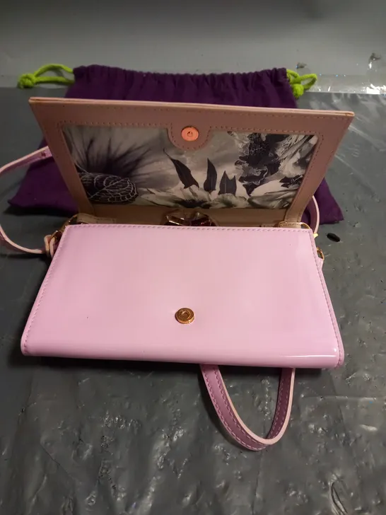 TED BAKER PURSE PINK PATENT BAG