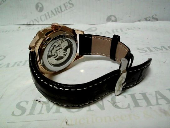 TALIS CO PART SKELETON LEATHER STRAP WATCH RRP £550