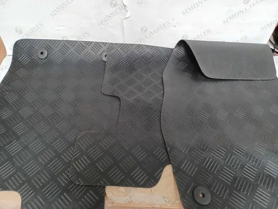 SET OF APPROX 4 RUBBER CAR MATS IN BLACK