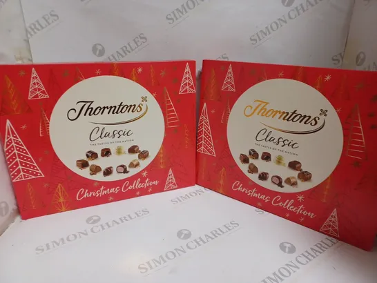 2 X THORNTON'S CLASSICS CHRISTMAS COLLECTION CHOCOLATE SELECTION BOXES