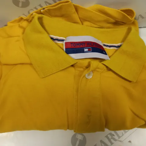 TOMMY HILFIGER YELLOW POLO SHIRT MEN SIZE LARGE 