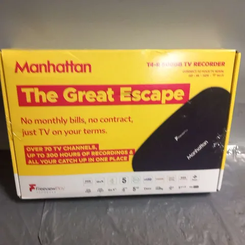 BOXED MANHATTAN THE GREAT ESCAPE T4 R 500GB TV RECORDER