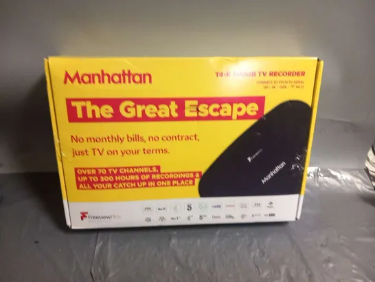 BOXED MANHATTAN THE GREAT ESCAPE T4 R 500GB TV RECORDER