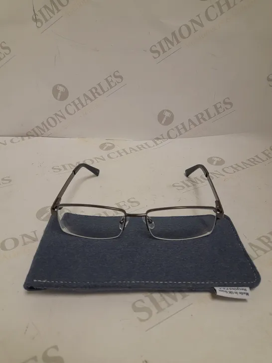 TAYLOR GUN 56-17-140 NARROW FRAMED GUNMETAL PRESCRIPTION GLASSES 