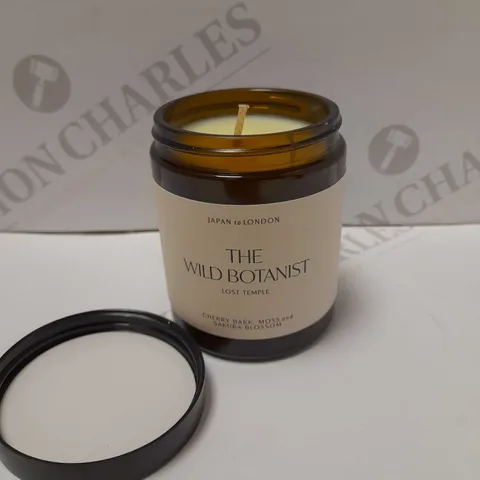 JAPAN TO LONDON THE WILD BOTANIST LOST TEMPLE CHERRY BARK, MOSS & SAKURA BLOSSOM SINGLE WICK CANDLE