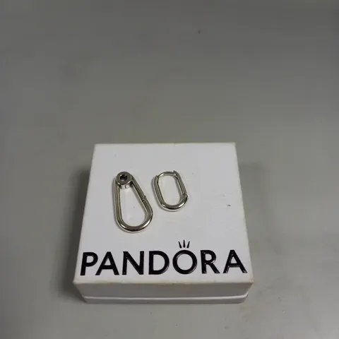 BOXED PANDORA SINGLE HOOP LINK EARRING