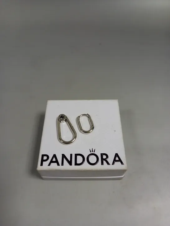BOXED PANDORA SINGLE HOOP LINK EARRING