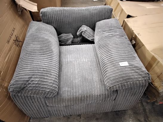 GREY JUMBO CORD CHAIR