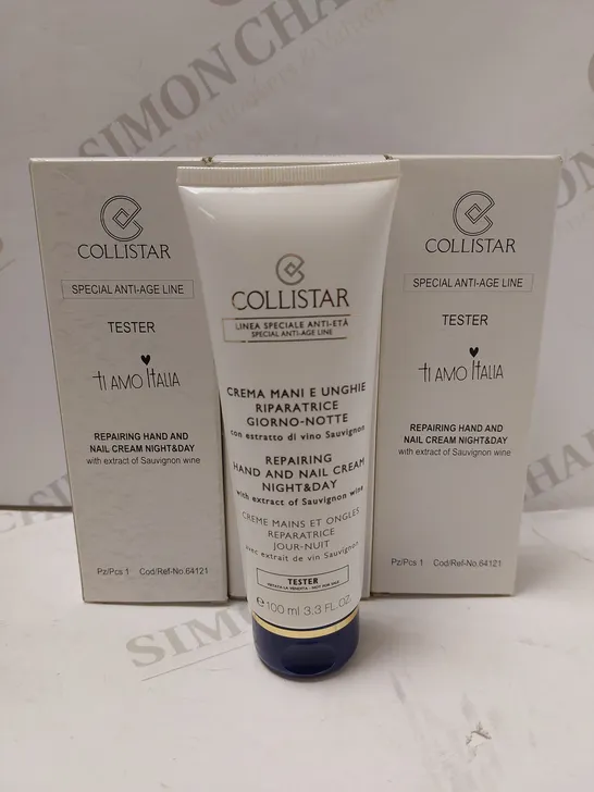 LOT OF APPROX 7 X 100ML COLLISTAR SPECIAL ANTI-AGE REPAIRING HAND AND NAIL CREAM NIGHT&DAY HAND CREAM TESTERS 