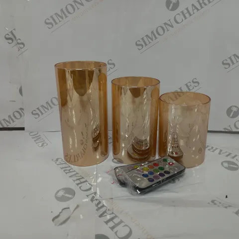 BOXED SET OF 3 FLAMLESS LED CANDLES 