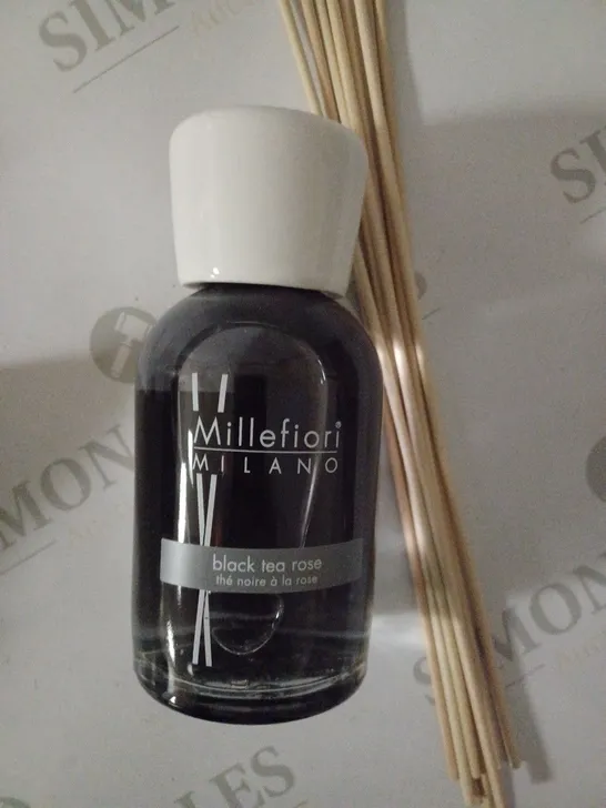 LOT OF 2 X 250ML MILLEFIORI MILANO BLACK TEA ROSE FRAGRANCE DIFFUSER 