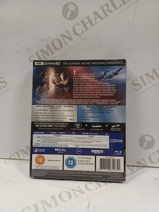 SEALED CAPTAIN AMERICA: CIVIL WAR - MONDO EXCLUSIVE 4K UHD BLURAY STEELBOOK