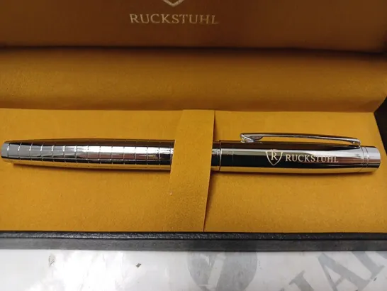 RUCKSTUHL STAINLESS STEEL LUXURY PEN IN GIFT BOX – HAND ASSEMBLED –