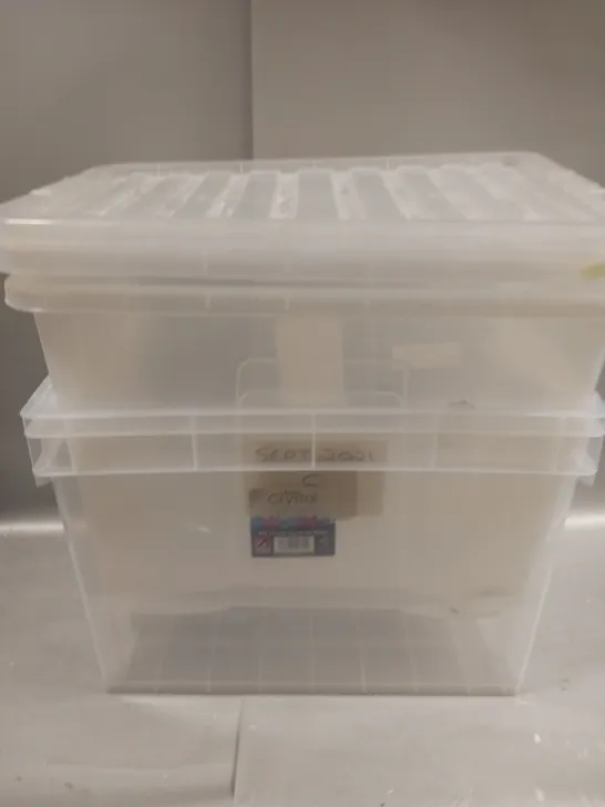 3 CLEAR STORAGE TUBS