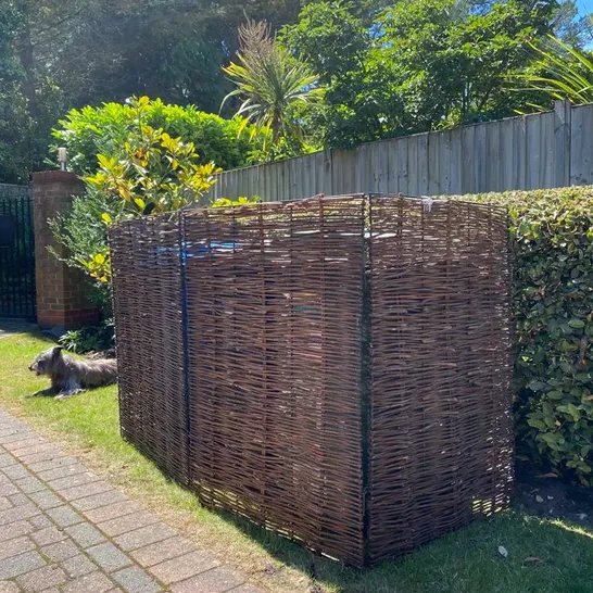 BOXED CHARENTON WOODEN TRIPLE BIN STORE