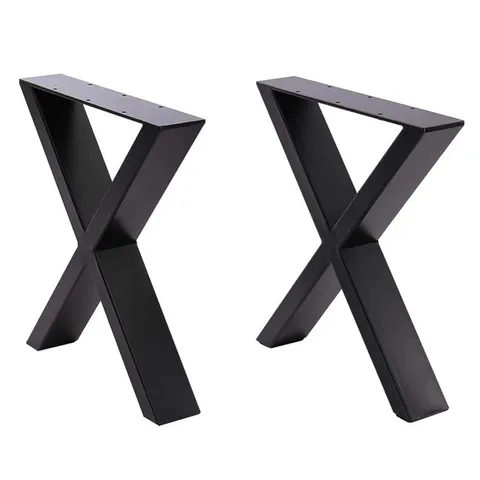 BOXED CURTSEY METAL TABLE LEG SET OF 4 BLACK (2 BOXES)