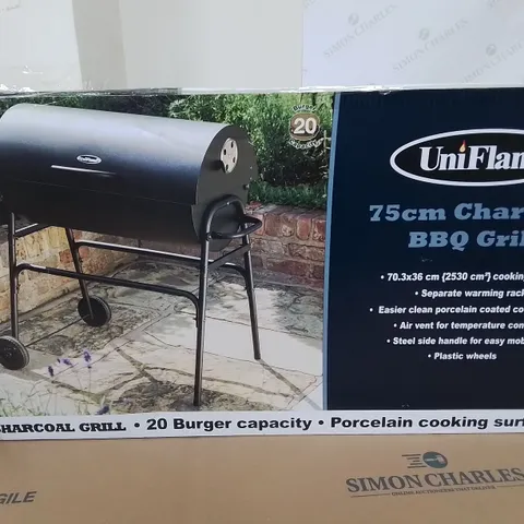 BRAND NEW BOXED UNIFLAME 75CM CHARCOAL BBQ GRILL